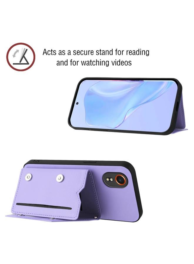 S-TOP Case For Samsung Galaxy Xcover 7 Skin Feel Four Card Slots Phone Case with Wrist Strap - Image 4