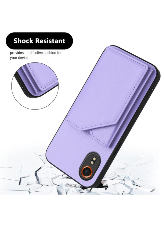 S-TOP Case For Samsung Galaxy Xcover 7 Skin Feel Four Card Slots Phone Case with Wrist Strap - Image 3