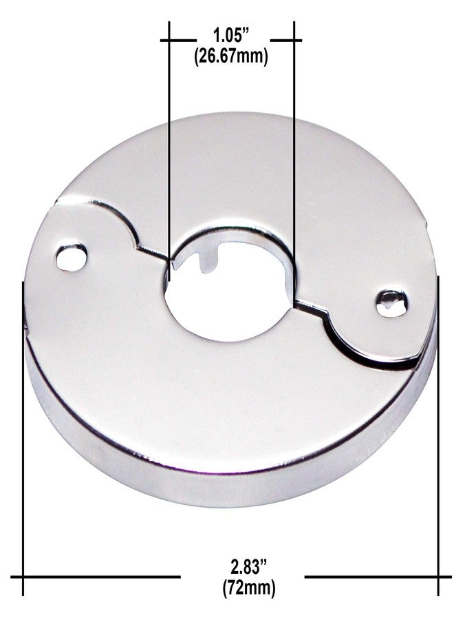 أفالون فارما طقم استبدال وإصلاح غطاء لوحة الأرضية والسقف، يناسب أنبوب مجلفن IPS مقاس 3/4 بوصة أو أنبوب نحاسي مقاس 1 بوصة، بلمسة نهائية من الكروم (عبوة من 6 قطع) - Image 2