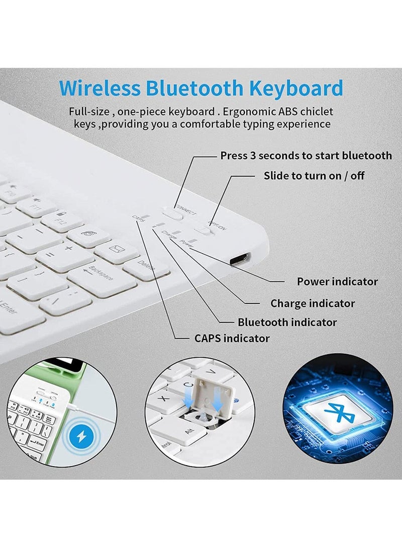 UCHUANG iPad Keyboard Case with Arabic English Bluetooth Keyboard & Wireless Mouse for iPad Air 6th 11 Inch M2 (2024) iPad Air 5th 10.9 Inch (2022)/Air 4th 10.9 Inch (2020) iPad Pro 11 inch (2022/2021/2020/2018),With Arabic keyboard stickers -Blue - Image 2