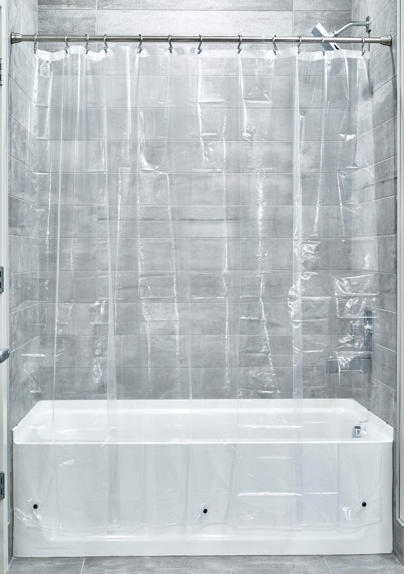 InterDesign iDesign Vinyl Shower Liner, 72" x 96", Clear - Image 1