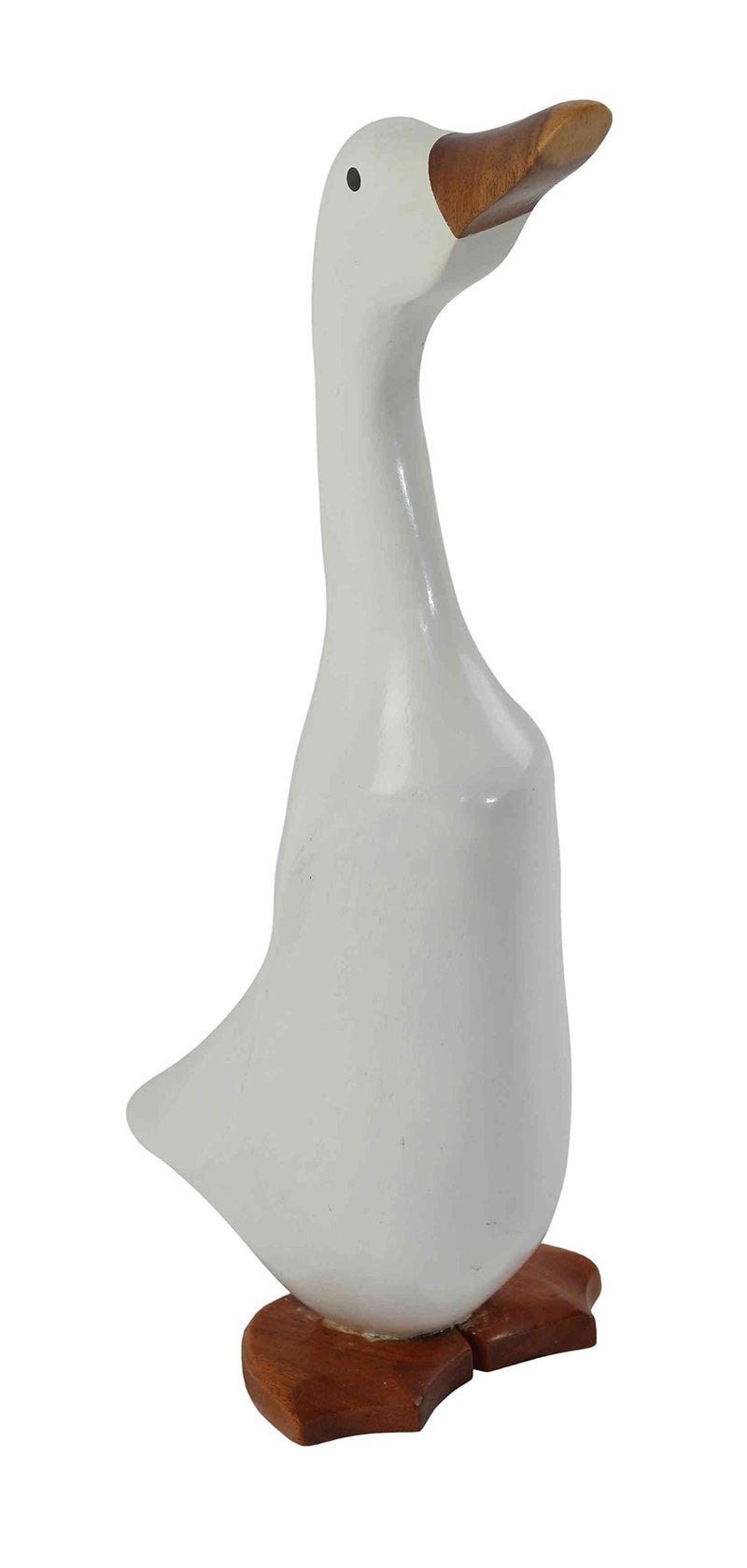 Bare Decor Albert The Duck Hand Carved and Painted White Bamboo Root Figurine 15