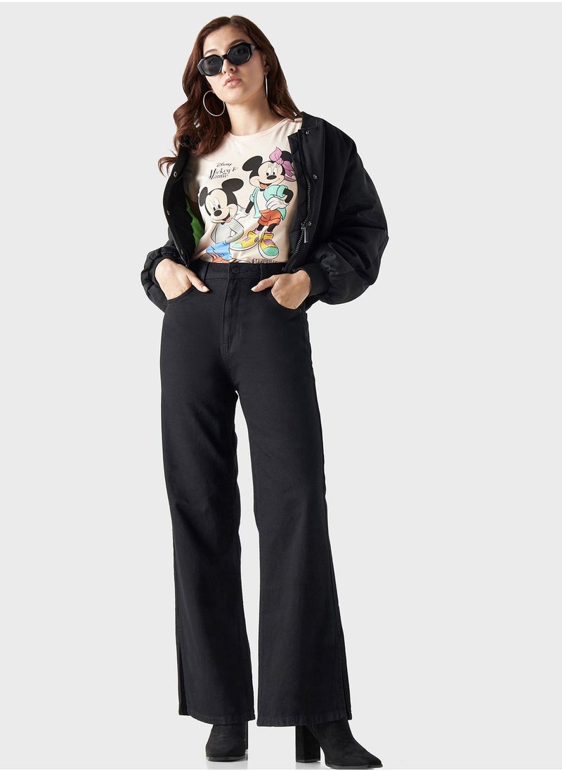 SP Characters - Mickey Mouse Print T-Shirt - Image 1