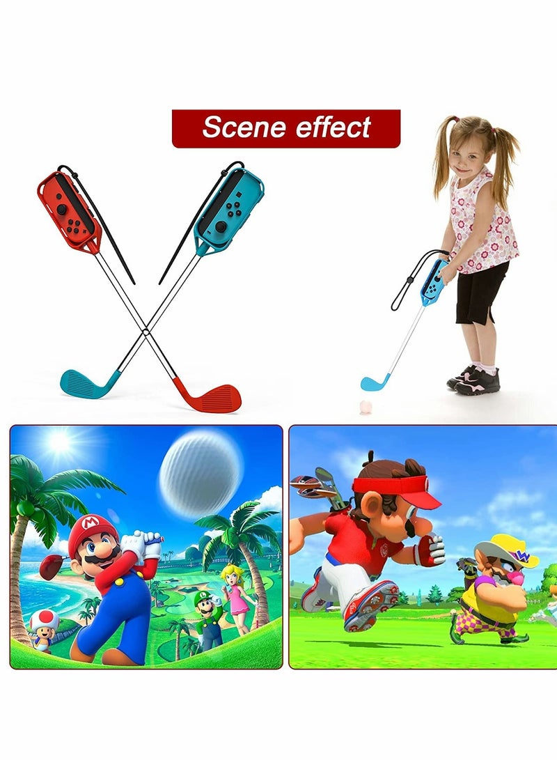 Zikra Golf Club for Mario Golf Switch, Golf Game Controller Accessories for Mario Golf Super Rush with Wrist Strap, Golf Left/Right Handle Game Accessories, for Switch Mario Game and All Ages (Transparent) - Image 4