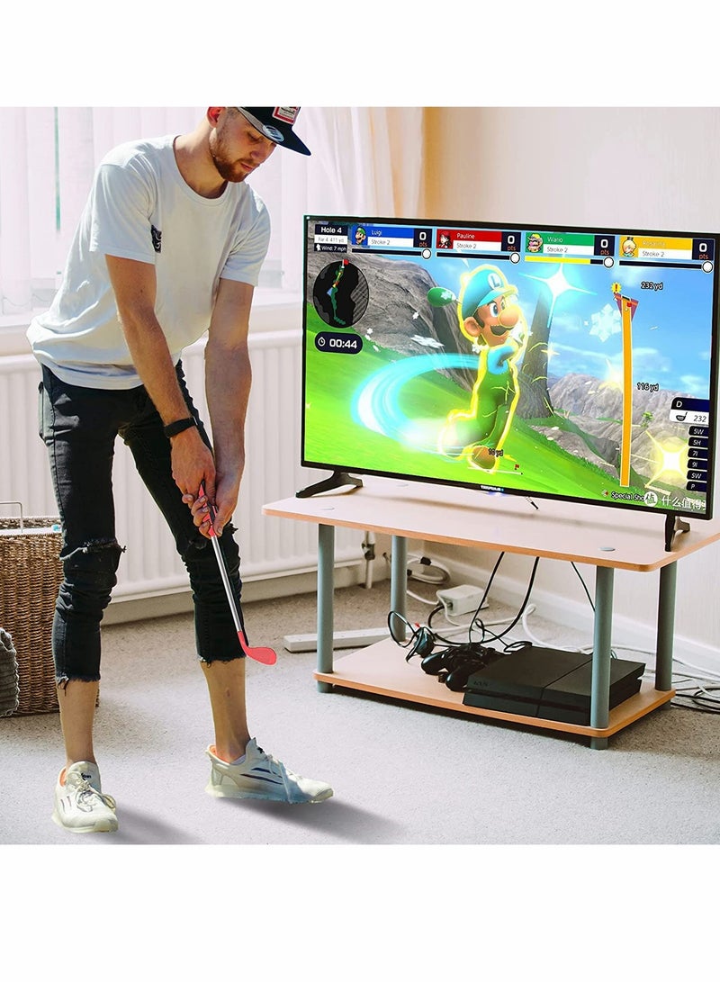 Zikra Golf Club for Mario Golf Switch, Golf Game Controller Accessories for Mario Golf Super Rush with Wrist Strap, Golf Left/Right Handle Game Accessories, for Switch Mario Game and All Ages (Transparent) - Image 2