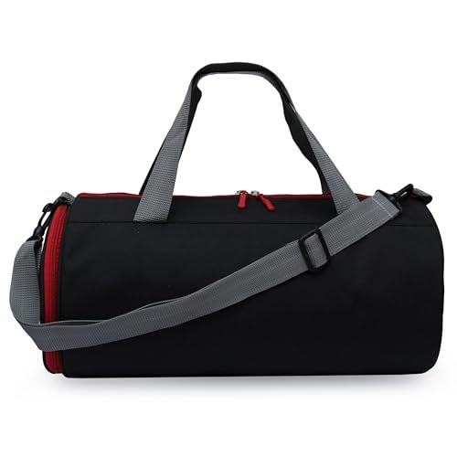 Sfane Gym Bags for Men with Separate Shoe Compartment Sports Gym Bags for Women Unisex Duffle Bags for Gym for Carry & Travel Adjustable Duffel Bags Sports Bag (Red & Black). - Image 2