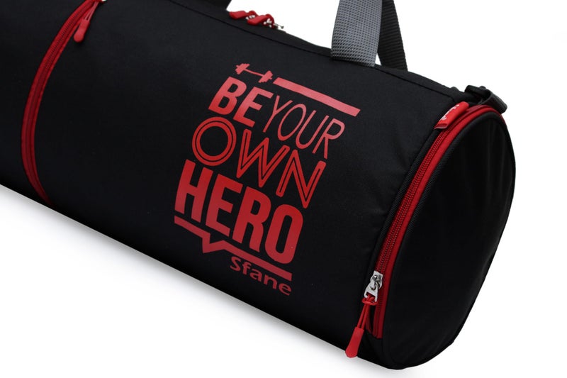 Sfane Gym Bags for Men with Separate Shoe Compartment Sports Gym Bags for Women Unisex Duffle Bags for Gym for Carry & Travel Adjustable Duffel Bags Sports Bag (Red & Black). - Image 4