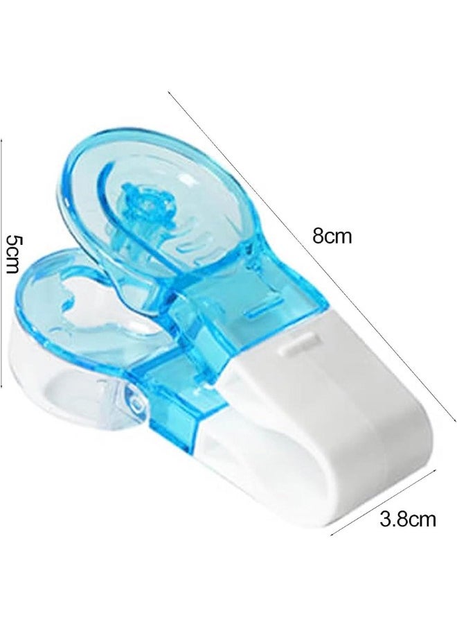 Generic Blue Portable Pill Taker, Tablets Pills Blister Pack Opener Assistance Tool, Pill Splitter Cutter for Small Pills, Travel Pill Taker, Pill Dispenser, Storage Box Medication Dispenser, Medication Aids  - Image 2