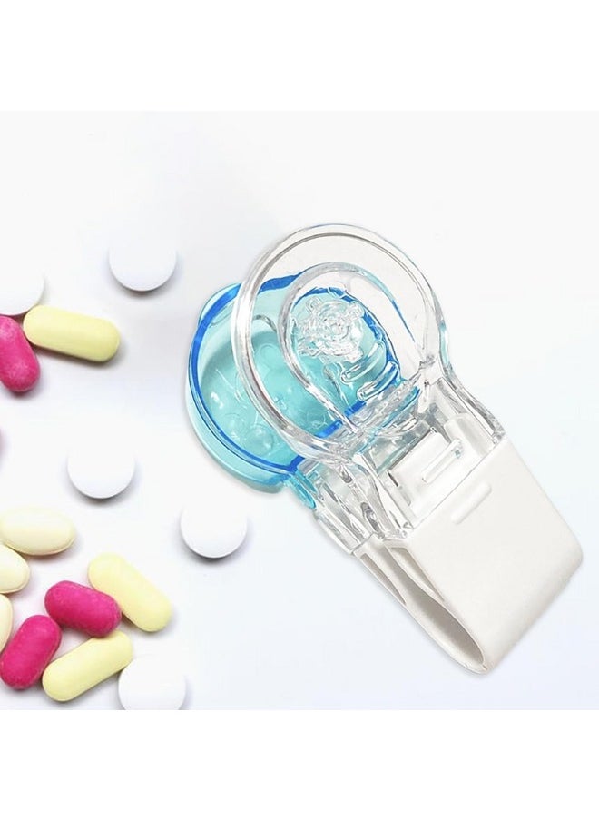 Generic Blue Portable Pill Taker, Tablets Pills Blister Pack Opener Assistance Tool, Pill Splitter Cutter for Small Pills, Travel Pill Taker, Pill Dispenser, Storage Box Medication Dispenser, Medication Aids  - Image 5