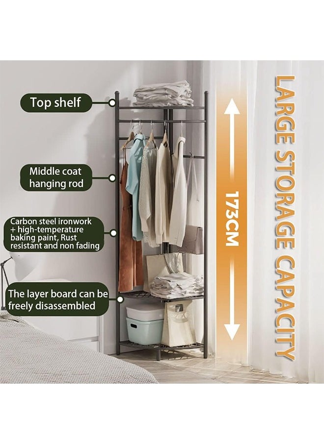 JCB CHIC - Freestanding Coat Rack Metal Tree Stand Rack Hanger for Home Entryway Living room and Bedroom Corner Hanging Clothes Scarves Backpacks Umbrellas Bags Hats - Image 1