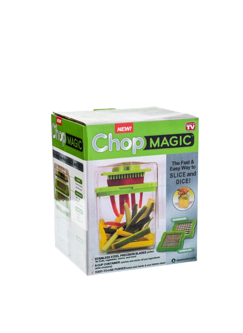 chop magic Vegetable Cutter In The Shape Of Chopsticks Made Of Plastic And Stainless Steel  - Image 3