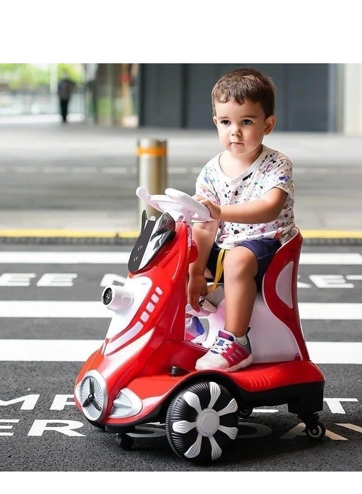سيارة كهربائية للأطفال تعمل بالبطارية مع فقاعات توازن للأولاد والبنات، سيارة تحكم عن بعد للأطفال، سيارة انزلاق بأربع عجلات 12 فولت مع جهاز تحكم عن بعد - Image 3