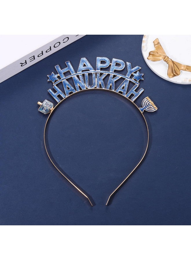 CEALXHENY Hanukkah Headbands For Women Glitter Blue Star Headbands Holiday Hair Accessories (Hanukkah F) - Image 3