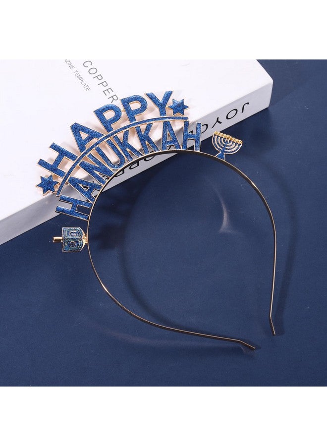 CEALXHENY Hanukkah Headbands For Women Glitter Blue Star Headbands Holiday Hair Accessories (Hanukkah F) - Image 2