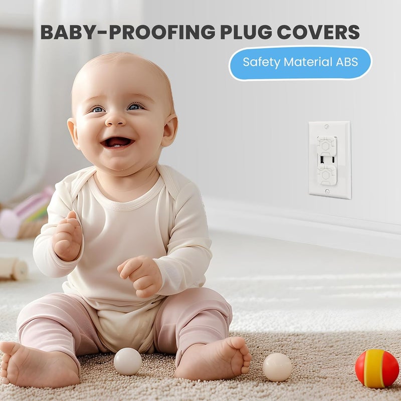 PLUGTUL Store 32 Pack Outlet Covers Baby Proofing, Socket Covers with Hidden Pull Handle, Child Safety Outlet Covers - Image 5