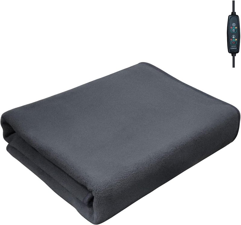 klarako 59 X 31.5In Electric Blanket Quick Heating Cape Thermal Skirt Electric Blanket 3 Heating Levels And Timer Function USB Powered Large Capacity Pockets Washable Seated Pedal for Seniors (D, One Size) - Image 4