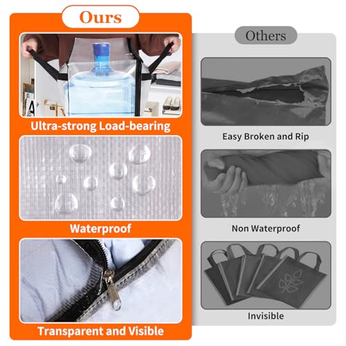 TasticTotes 8 Pack Clear Storage Bags for Comforter, Clothes & Bedding, Plastic Blanket Storage with Zipper and Handle, Moving Bags, Closet Organizer and Under-Bed Storage (40L) - Image 5