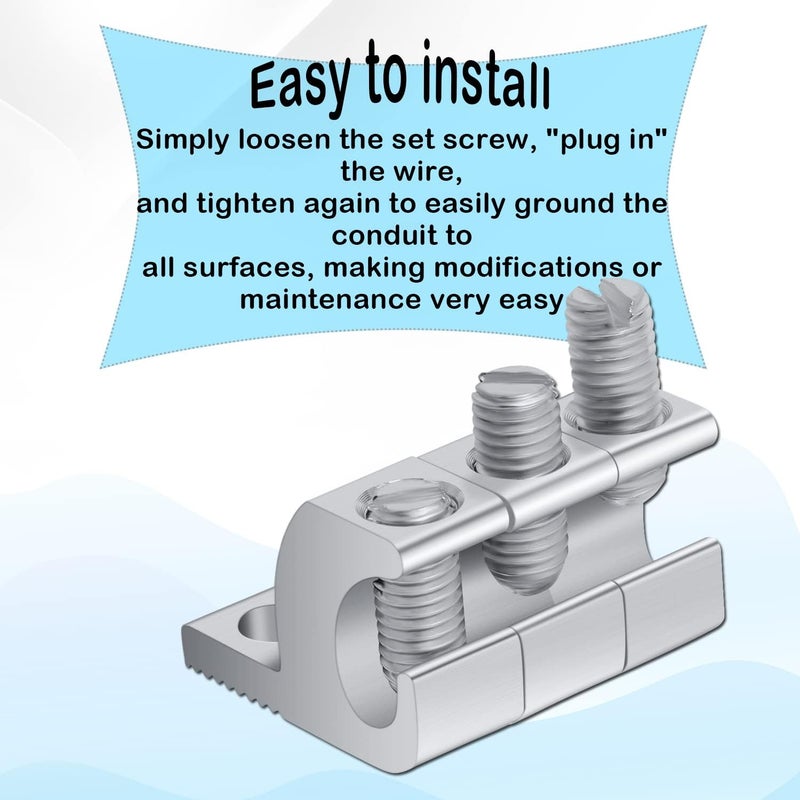 Swess Pool Bonding Lug with CorrosionResistant and HighConductivity Aluminum 414 Wire Range10 Packs - Image 4
