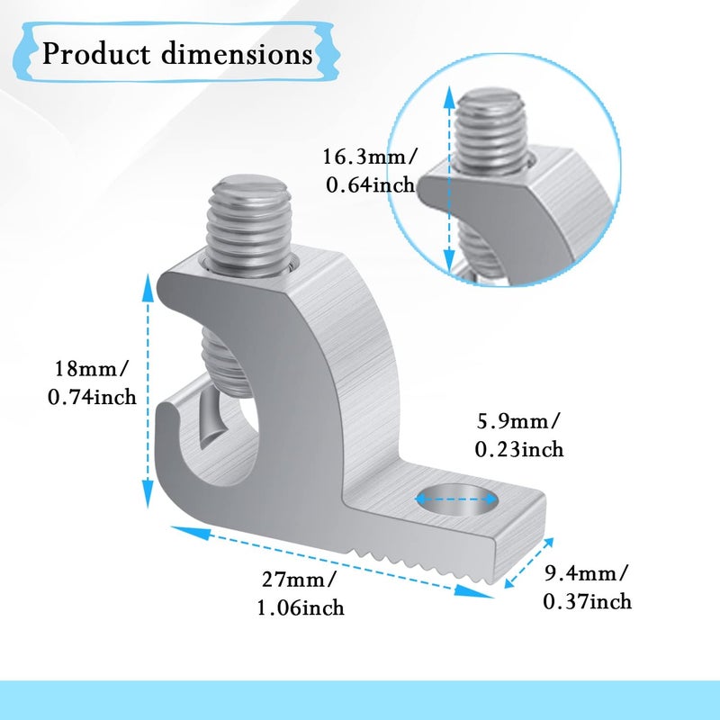 Swess Pool Bonding Lug with CorrosionResistant and HighConductivity Aluminum 414 Wire Range10 Packs - Image 2