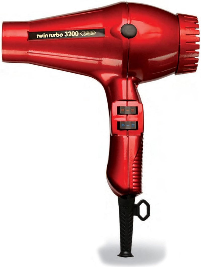 Turbo Power Twin Turbo 3200 Hair Dryer in Red - Image 1