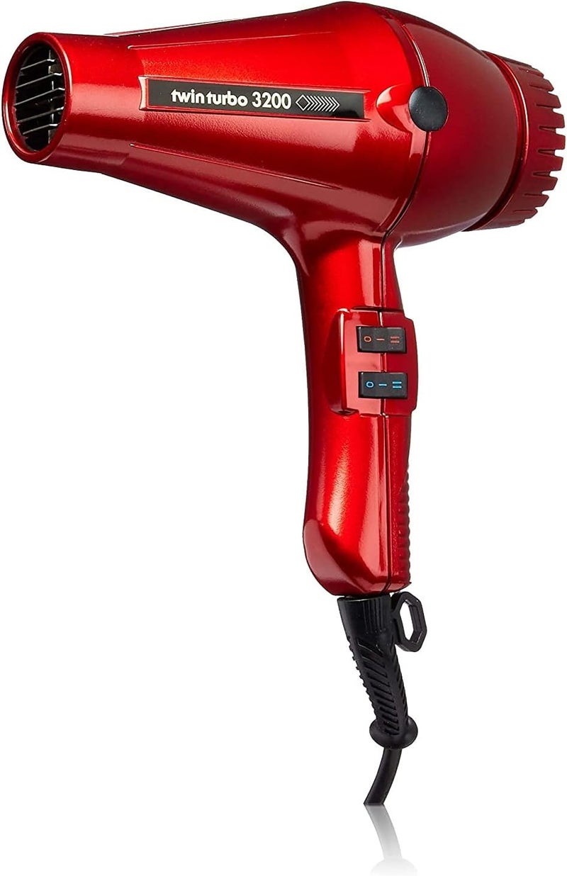 Turbo Power Twin Turbo 3200 Hair Dryer in Red - Image 2