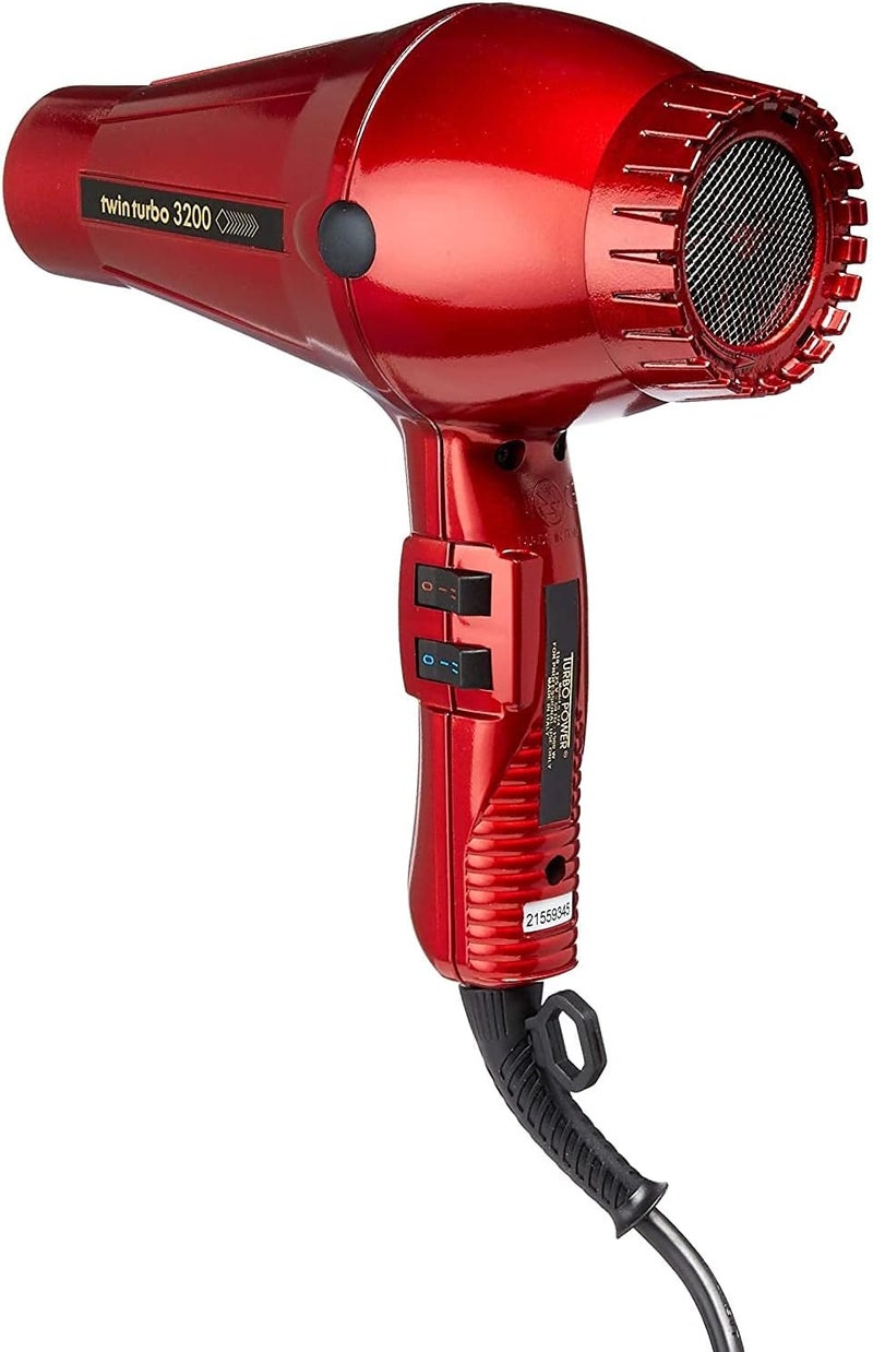 Turbo Power Twin Turbo 3200 Hair Dryer in Red - Image 3