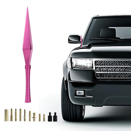 Medduw Dart-Shaped Car Antenna for SUV/Truck/Jeep|High-Gloss Finish | Aircraft Aluminum & Anti-Corrosion Coating | Weatherproof Design | Enhanced AM/FM Reception -20cm (Rose) - Image 1