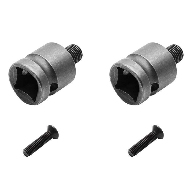 2Pcs Threaded Drill Chuck Square Female Adapter 38 Square Female Chuck Adapter with Reverse Thread Screw for Impact Wrenchwith hole
