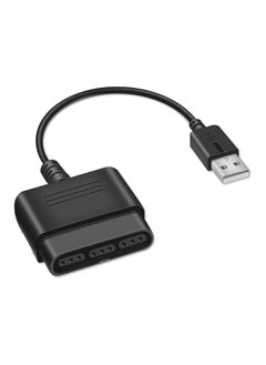 PS2 Controller to USB Adapter Converter Cable, Compatible with Sony PS1/PS2 Gamepad PS3/PC (Black)