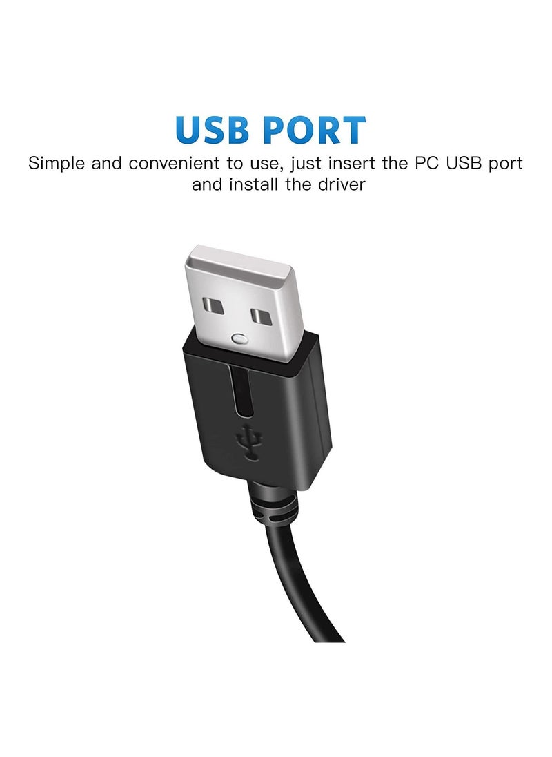 Y&D - PS2 Controller to USB Adapter Converter Cable, Compatible with Sony PS1/PS2 Gamepad PS3/PC (Black) - Image 1