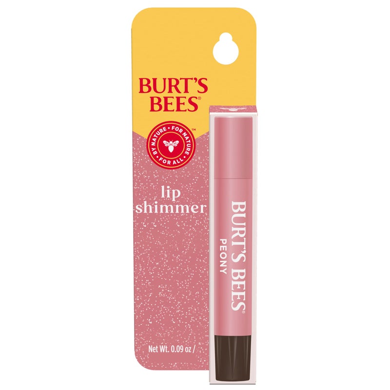 Burt's Bees Lip Shimmer Peony; Warm, Luminescent Color; High Impact, Instant Moisture; with Shea and Cocoa Butters; 100% Natural Origin (Packaging May Vary) - Image 1