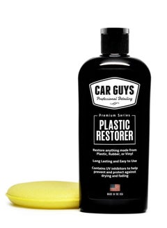 CarGuys CAR GUYS Plastic Restorer | Bring Plastic, Rubber, and Vinyl Back to Life! | User Friendly Trim Restorer | Safe Auto Detailing Supplies | 8 Oz Kit with Foam Applicator  - Image 1