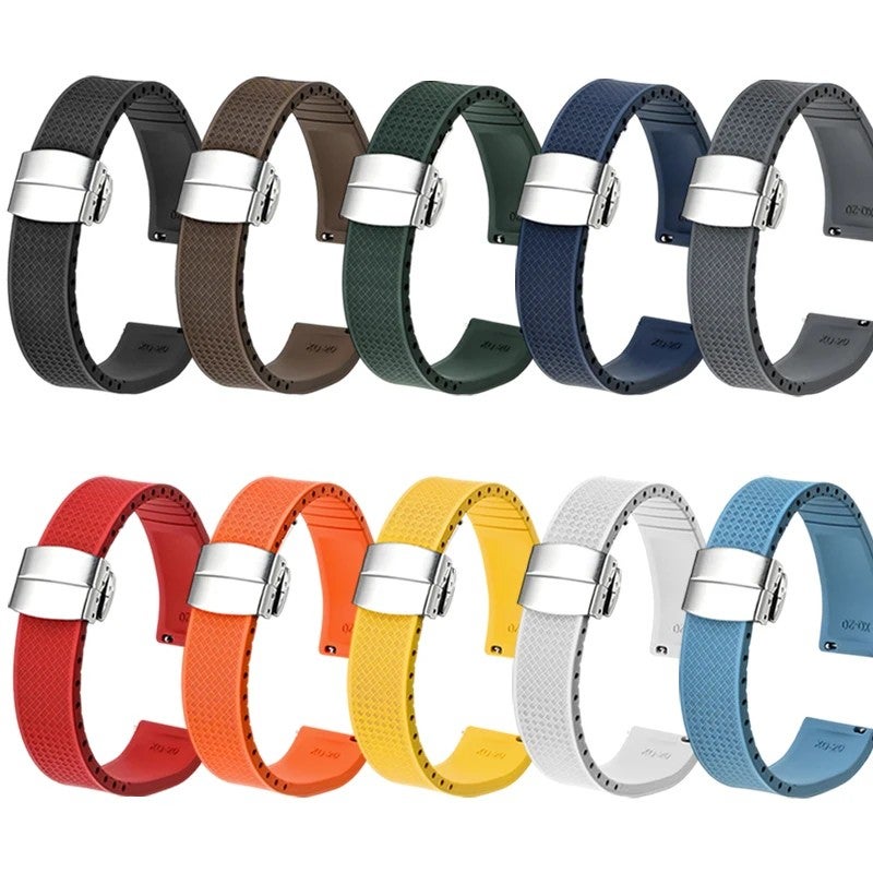 Bluejw Cut to Size CTS Tropical FKM Rubber Watch Bands for Rolex Quick Release Replacement Divers Watch Straps for Men - Image 2
