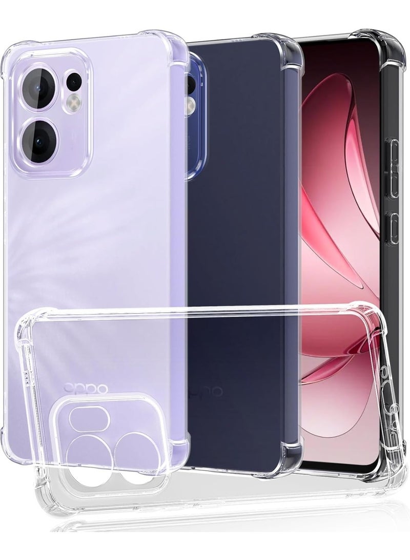 حافظه هاتف لهاتف Oppo Reno13 FS/Reno13 F 4G/Reno13 F 5G جراب شفاف من السيليكون الناعم المقاوم للخدش من مادة TPU - Image 1