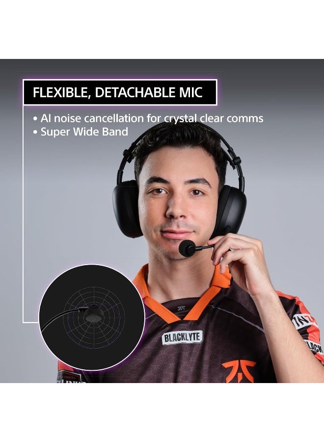 Sony INZONE H9 II Wireless Noise Canceling Gaming Headset, WH-1000XM6 Drivers, Lightweight, Detachable Cardioid AI Mic, 2.4GHz and Bluetooth, Soft Case, for PC, PS5, Switch, and Mobile - Black - Image 5