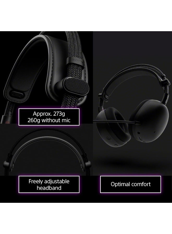 Sony INZONE H9 II Wireless Noise Canceling Gaming Headset, WH-1000XM6 Drivers, Lightweight, Detachable Cardioid AI Mic, 2.4GHz and Bluetooth, Soft Case, for PC, PS5, Switch, and Mobile - Black - Image 4