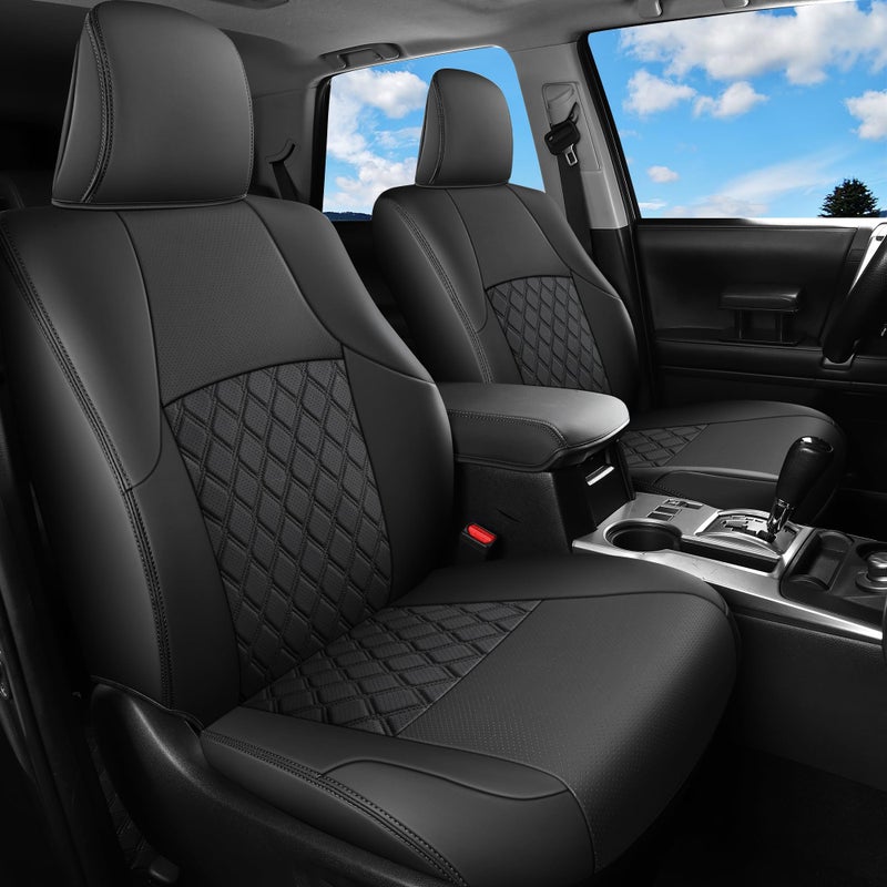 Huidasource Toyota 4Runner Seat Covers Full Set Waterproof Faux Leather Seat Protector Seat Cushion Protector Cover Custom Fit for 20112024 Toyota 4Runner3Row7 Seats Model ONLY Full SetBlack