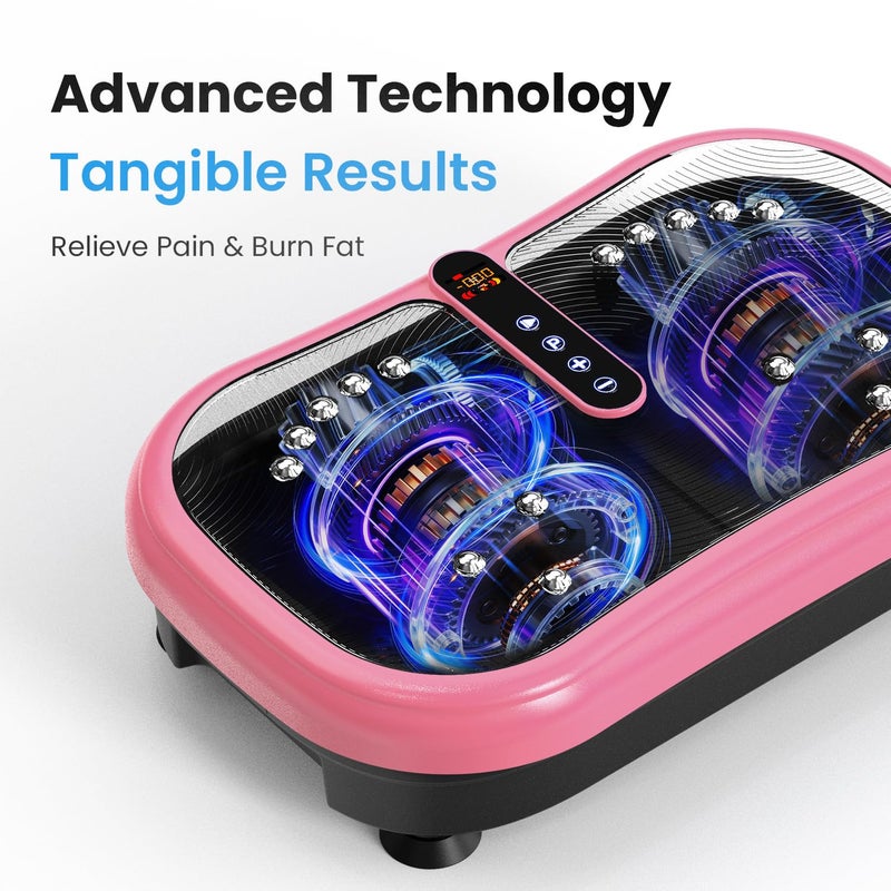 AXV Vibration Plate Platform Exercise Machine Fitness Vibrating Shaking Full Body Shaker Workout Vibrate Stand Shake Board Sport Gym for Weight Loss Lymphatic Drainage for Women Men - Image 4