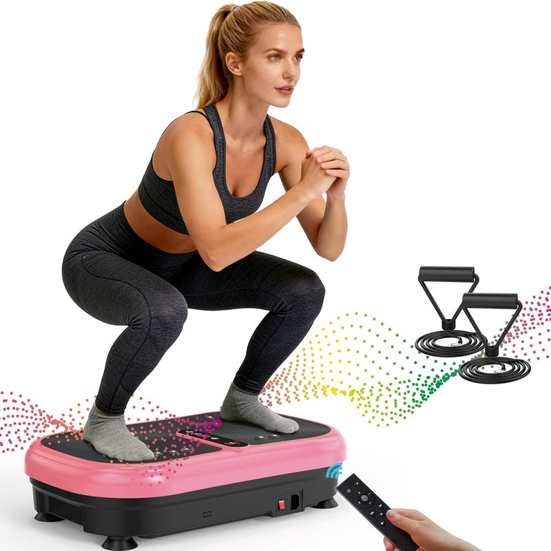 AXV Vibration Plate Platform Exercise Machine Fitness Vibrating Shaking Full Body Shaker Workout Vibrate Stand Shake Board Sport Gym for Weight Loss Lymphatic Drainage for Women Men - Image 1
