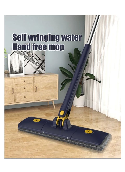 360° Rotatable Adjustable Reusable RectangularMop with Long Handle