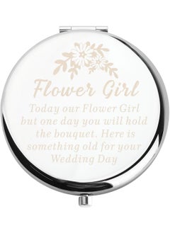 WUSUANED WUSUANED Flowers Girl Makeup Mirror Proposal Gifts Wedding Party Gifts Bridesmaid Mirror Mother of The Bride Gift (Flowers Girl Mirror S) 