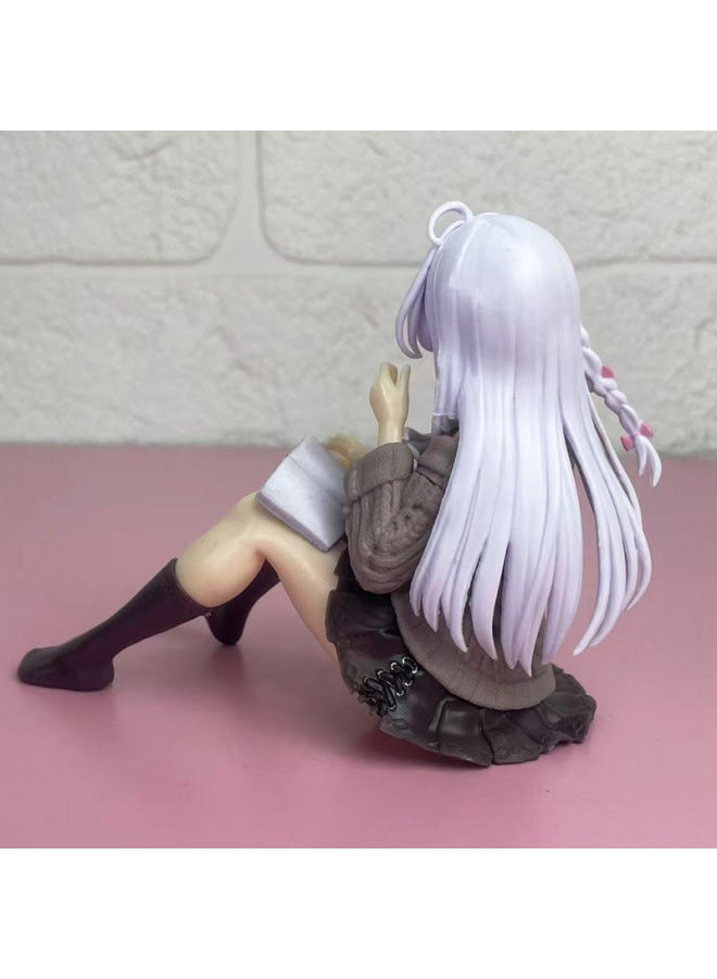 [in Stock] Witch's Journey Irena Private Dress Sitting Skirt Reading Beautiful Girl Animation Hand Ornaments-Color:Seated Reading Sweater Irena  - Image 3
