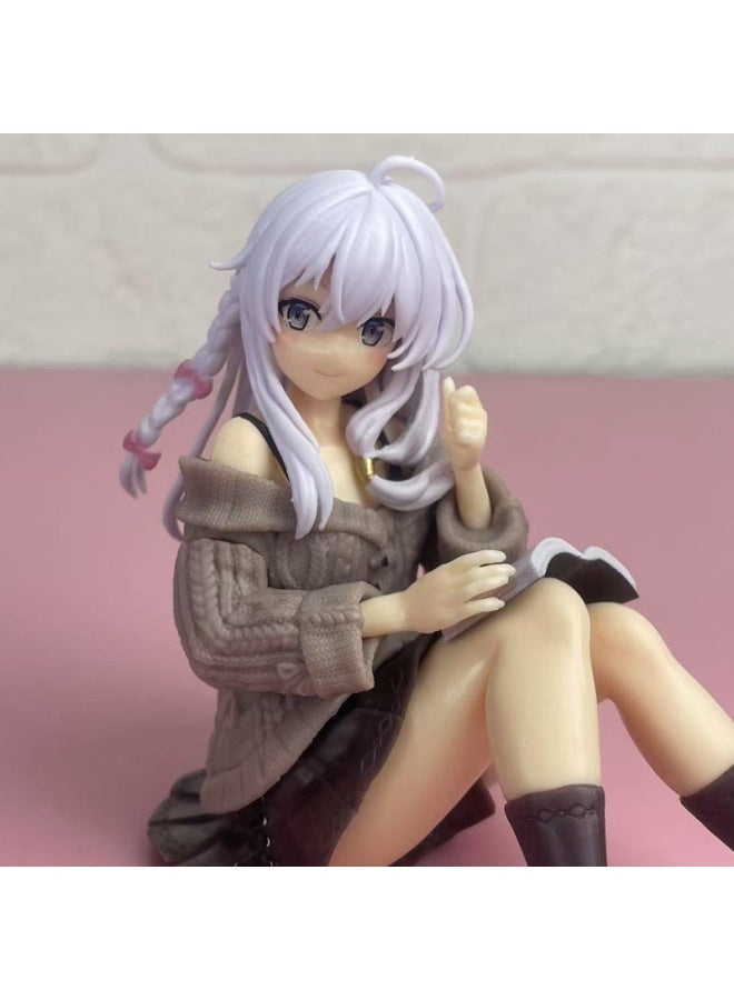 [in Stock] Witch's Journey Irena Private Dress Sitting Skirt Reading Beautiful Girl Animation Hand Ornaments-Color:Seated Reading Sweater Irena  - Image 2