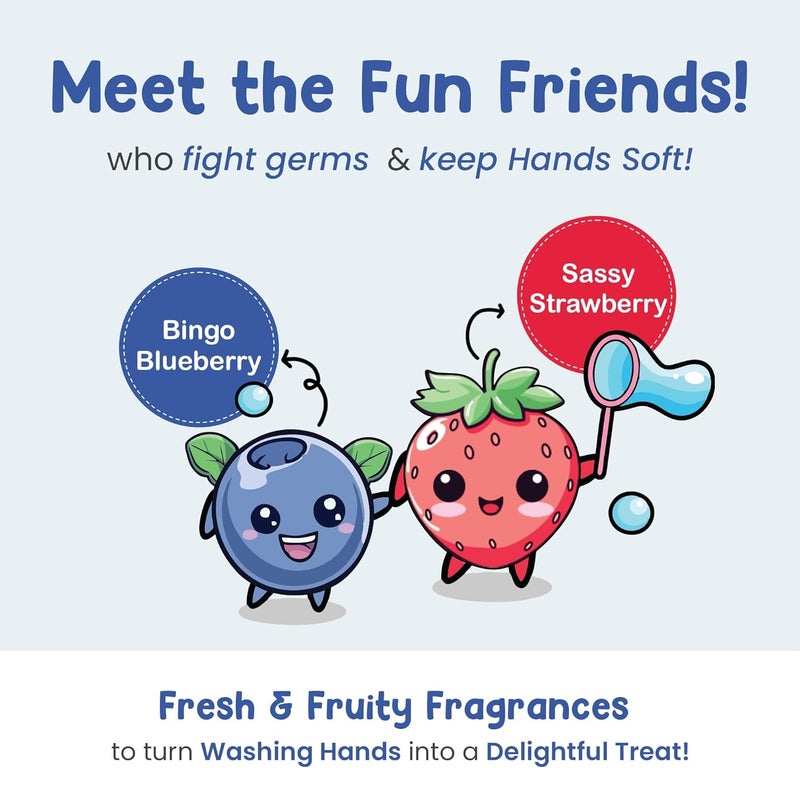 Mother Sparsh Mother Sparsh Jumbo Crayon RollOn Kids Handwash Pack of 2 Strawberry Blueberry Scented NonToxic Hand Wash for Kids Babies Paraben Free SLS Free Alcohol Free Colourful Soap Pen - Image 3