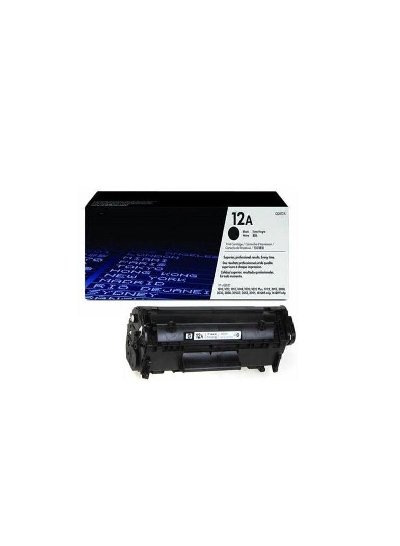 Toner cartridge - Black - TONER 12 A compatible with HP LaserJet 1010, 1012, 1015, 1018, 1020, 1022 - Image 1