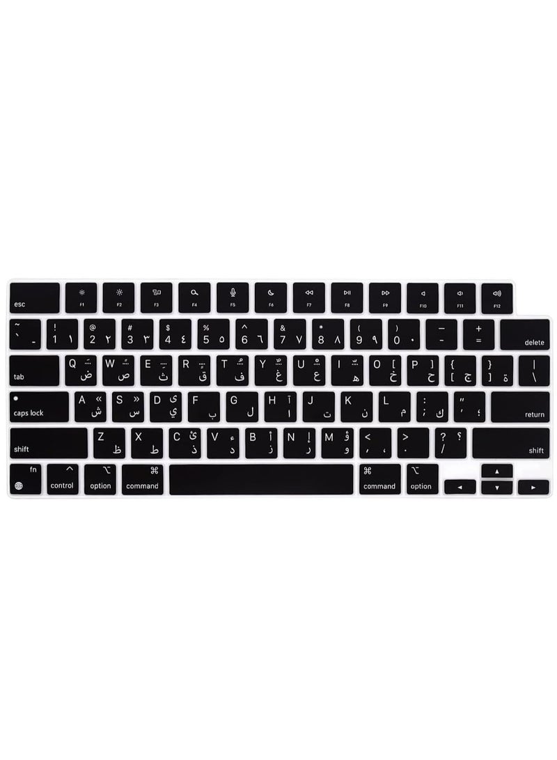 NTECH Arabic US Keyboard Cover for MacBook Air M2 Chip 13.6" A2681 MacBook Pro 16-inch & 14" models 2021 & 2022, MacBook Pro 16 A2485, MacBook Pro 14 M1 Pro & M1 Max Chip A2442 (Eng/Arabic US) - Image 1