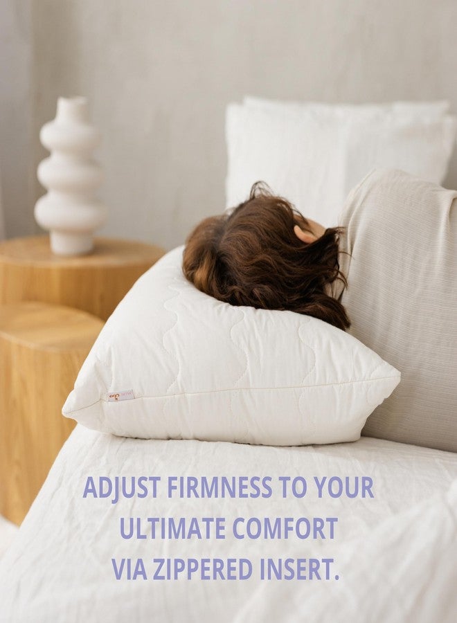 MINICAMP وسادة MINICAMP العضوية المصنوعة من الكابوك - طبيعية بالكامل، غطاء من القطن العضوي، ارتفاع قابل للتعديل مع حشوة قابلة للإزالة - داعمة، قابلة للتهوية (الغطاء: بدون غطاء، قياسي) - Image 4