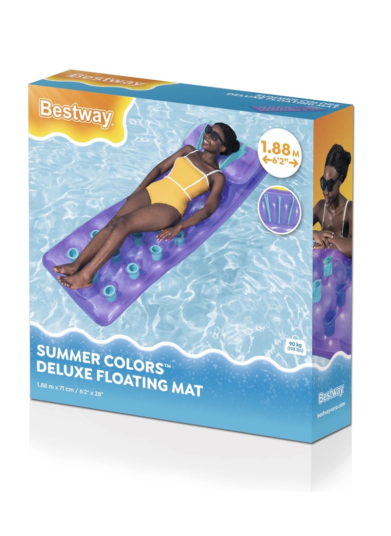 Bestway Inflatable Swimming Mattress with Summer Colors  - Image 1