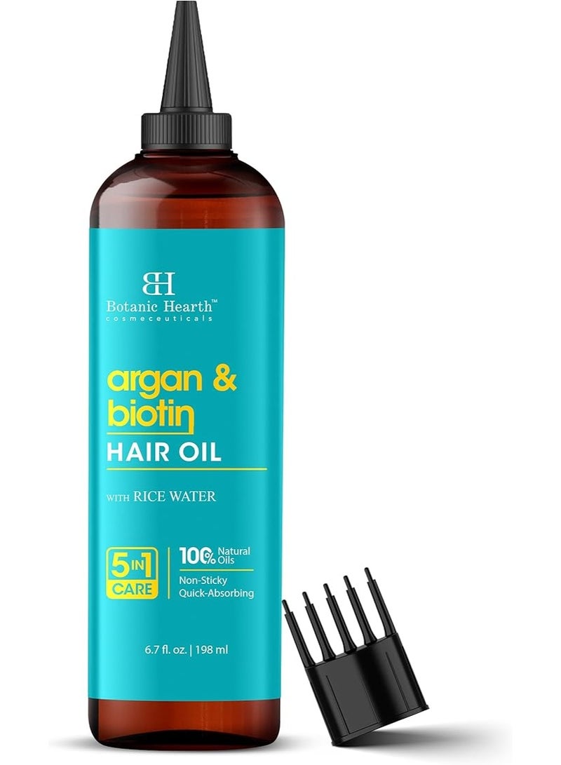 بوتانيك هيرث زيت شعر ارجان وبيوتين لنمو الشعر علاج لفروة الرأس 6.7 اونصة سائلة - Image 1