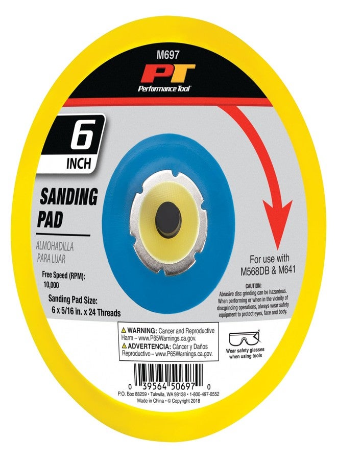 Performance Tool M697 Replacement Backing Pad for Sanders - Compatible with M568DB and M641 Models - Image 3